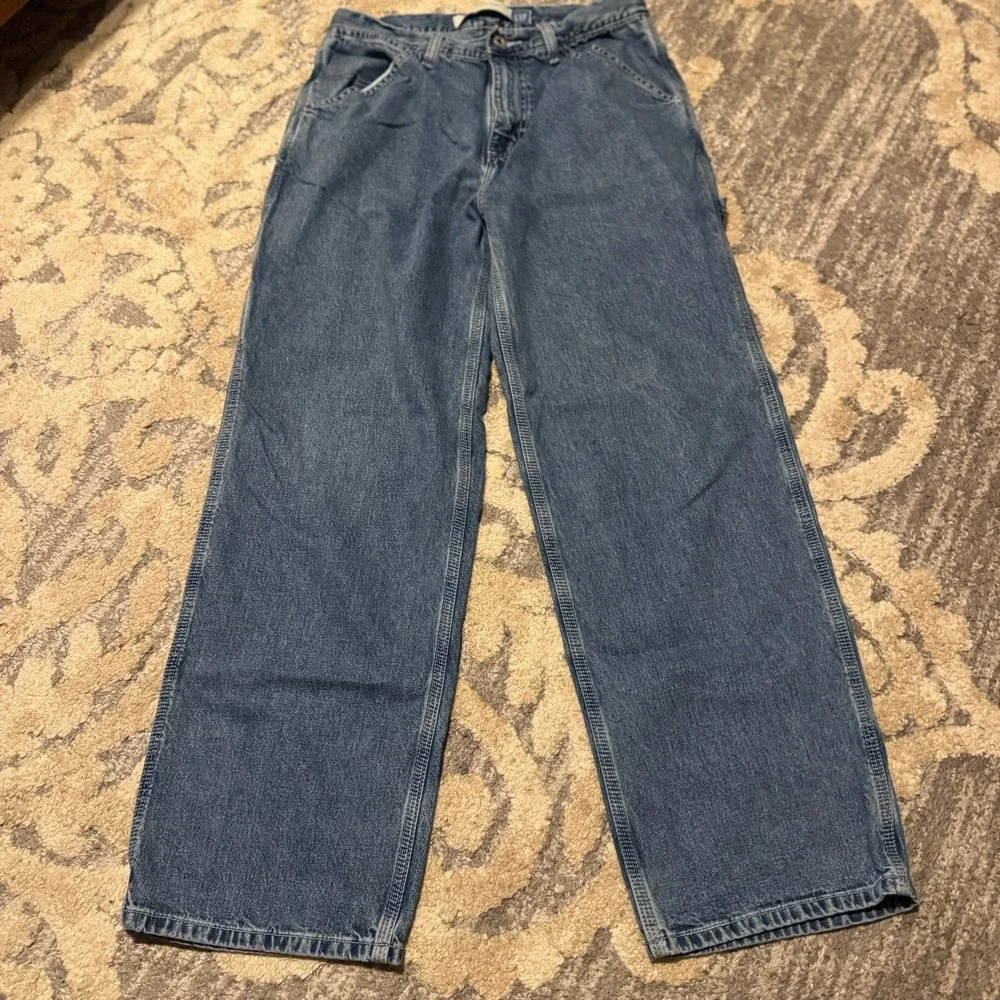 Vintage GAP Worker Jeans Mens 32 X 30 2000 Denim Carpenter Hammer Loop Skate Y2K